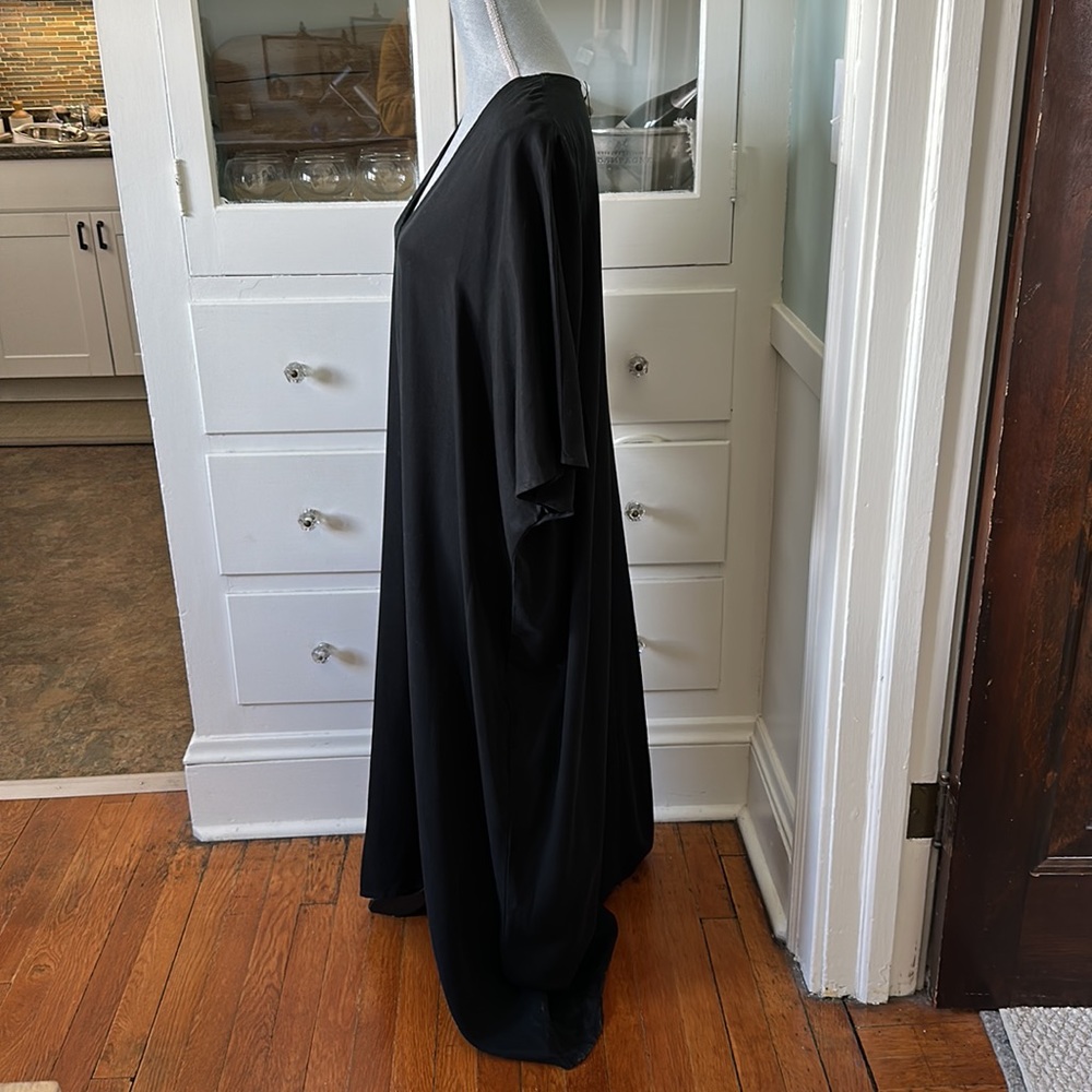 Grace Atwood, the drop black caftan tunic dress 100% viscose NWT - Picture 2 of 7